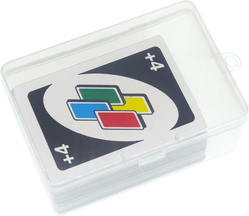 UNO Card Storage Box - High Capacity Plastic Case for 112 Cards | 4-Pack