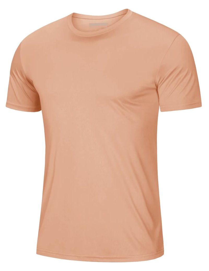 Mens Short Sleeve T Shirts Dry Fit Shirts Summer T Shirts UV Protection UPF 50 Shirts Athletic Active T-Shirt Apricot XL