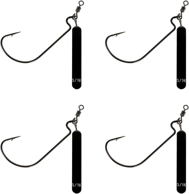 Tungsten Jika Rig for Bass Fishing - 97% Tungsten Fishing Jigs | 4 Pack