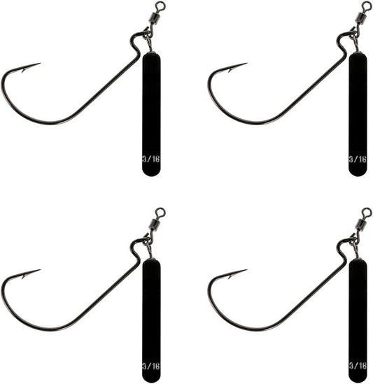 Tungsten Jika Rig for Bass Fishing - 97% Tungsten Fishing Jigs | 4 Pack