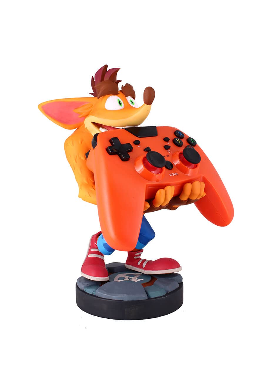 Exquisite Gaming: Crash Bandicoot 4 - Original Mobile Phone & Gaming Controller Holder, Device Stand, Cable Guys, Licensed Figure