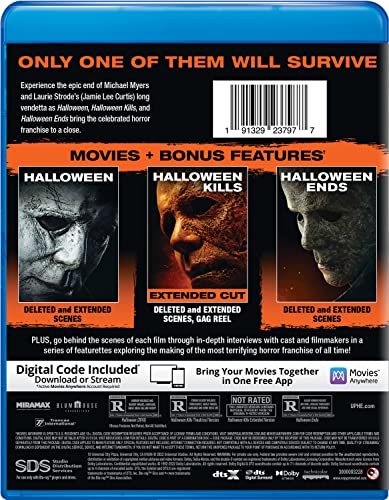 Halloween Trilogy (Halloween / Halloween Kills / Halloween Ends) - Blu-ray + Digital