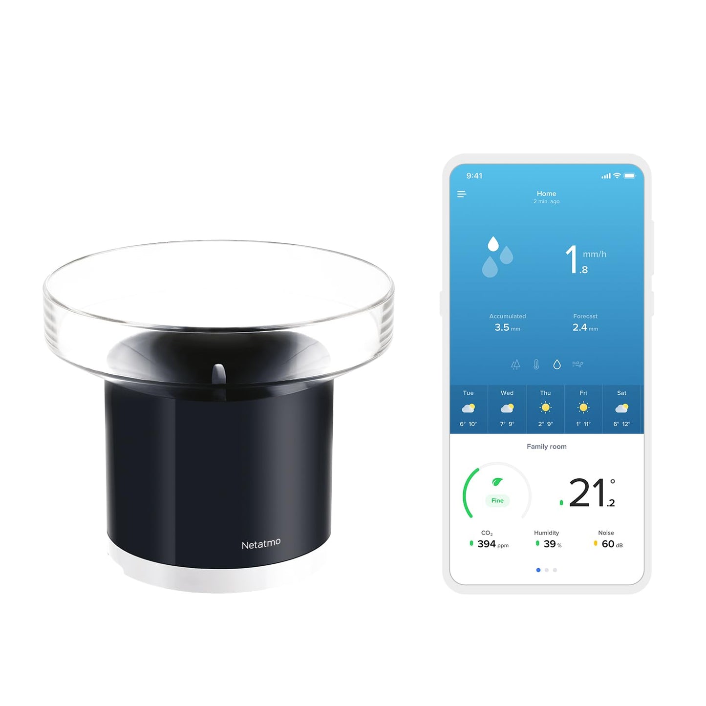 Netatmo Rain Gauge for Weather Station, NRG01-WW, Accessory