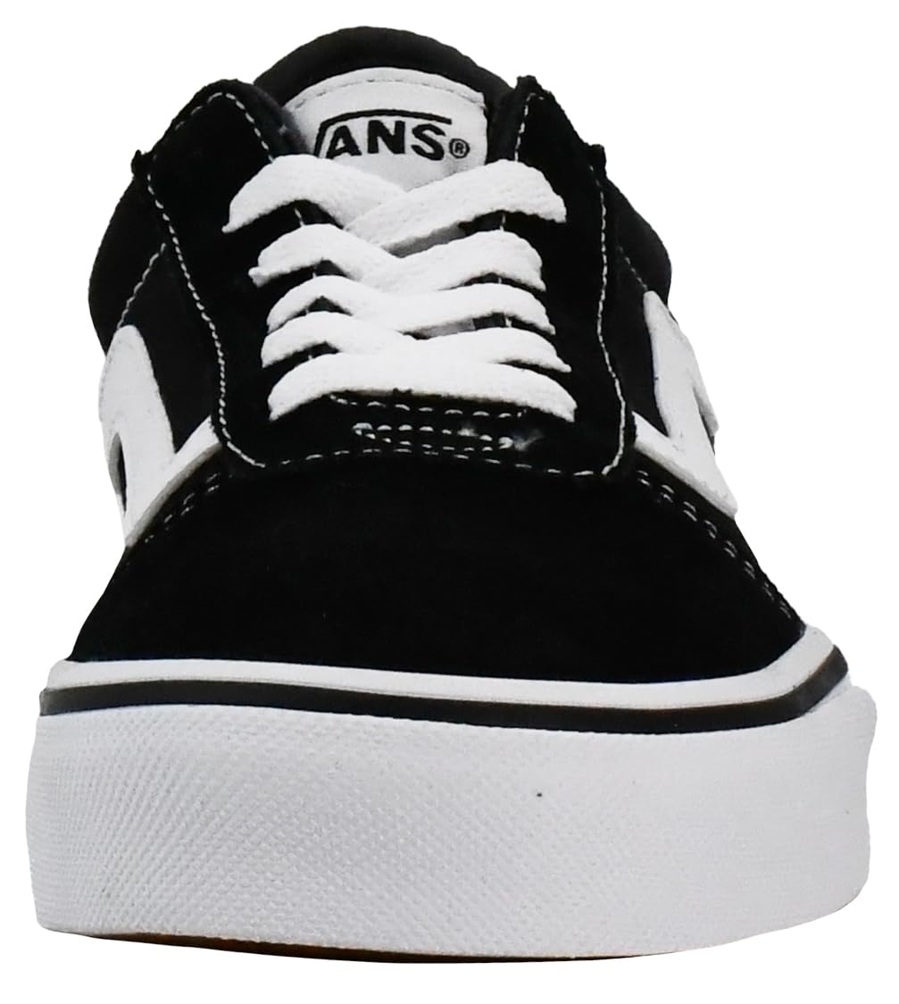 Mens Vans Size 9, Ward Sneaker Black & White Suede Canvas Lace Up Shoes, Low Top Men's Trainers, Lightweight Sports Shoes by Vans Active Wear Range (9 UK)