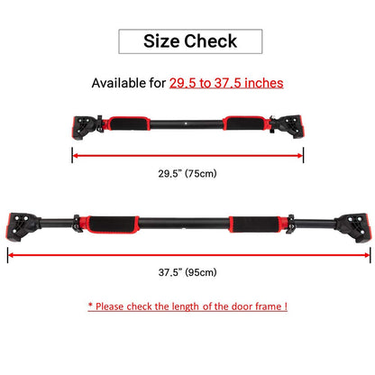 HARDYROAR Pull Up Bar - Safe Locking Home Doorway Chin Up Bar - No Screw Installation, Upper Body Workout, 29.5 to 37.5 Inches Adjustable Width