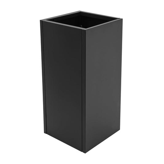 Oiveinya Metal Outdoor Planter Box Rectangular Planter Box Steel Plant Case Metal Plant Holder Large Square Plants Containe (Black/14x14x30in)