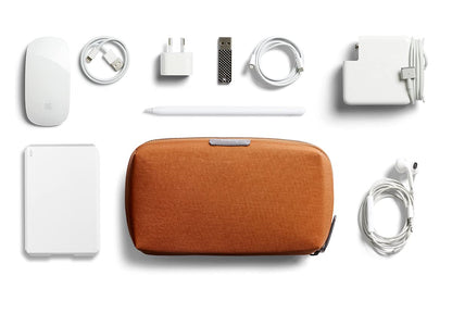 Bellroy Tech Kit (Tech Accessories Organizer Pouch, Zipper Closure, Stores Power Bank, Phone Charger, Cables & More) (Bronze)