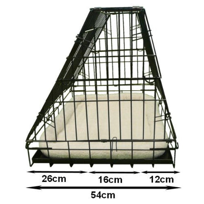 Ellie-Bo Black Deluxe Slanted Medium 30-inch Folding Dog Cage/Crate with Metal Tray and Dog Bed Mat