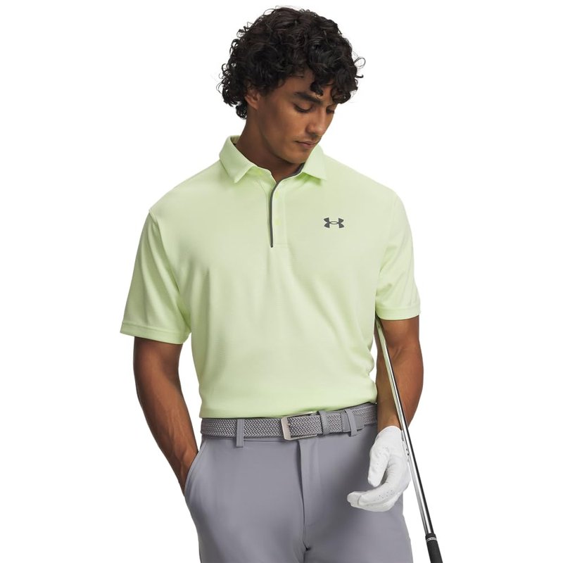 Under Armour Men's Tech Golf Polo, (392) Fade Green / / Pitch Gray, 3X-Large Tall