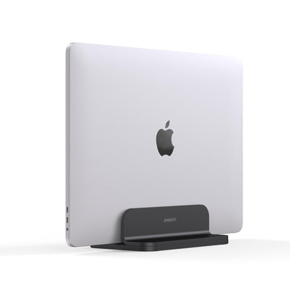 JOKItech Aluminum Laptop Vertical Stand Organizer, Sturdy Laptop Computer Holder Desktop Stand Compatible with New Retina Apple MacBook Pro/Air, Mac mini and iPad Pro - Black