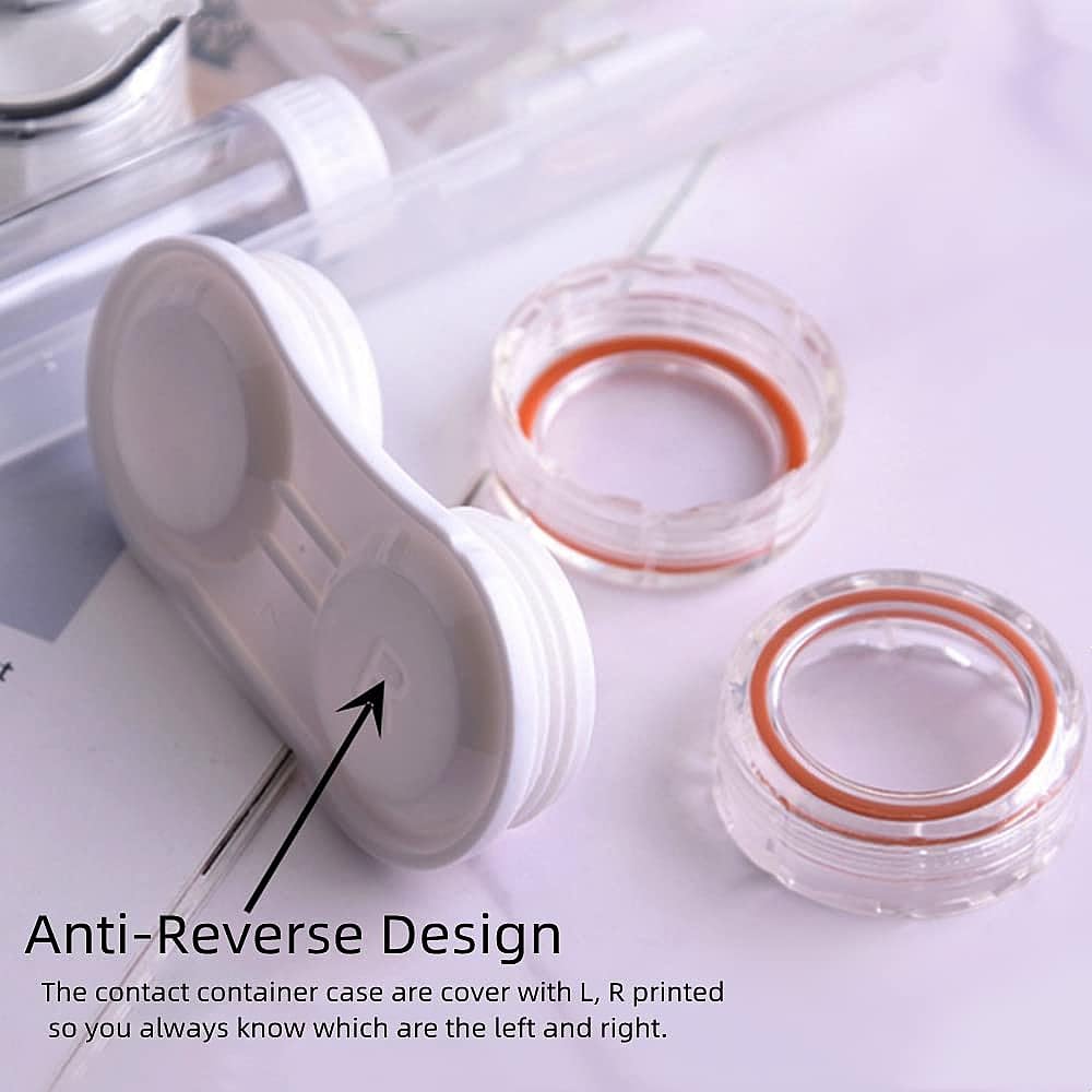APZDFGIFCD Clear Contact Lens Case, Contact Lens Organizer Case with Carrying Travel Holder -10 Pack