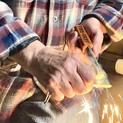 Fire-Fast Trekker. Best Emergency Waterproof Survival Fire Starter. Magnesium and Euro Fire Steel Ferro Rod. Compact Durable Tool for Bushcraft, Camping, Backpacking, Hiking, Hunting, or Bug Out Bag.
