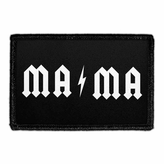 Mama - Lightning | Hook and Loop Attach for Hats, Jeans, Vest, Coat | 2x3 in | by Pull Patch