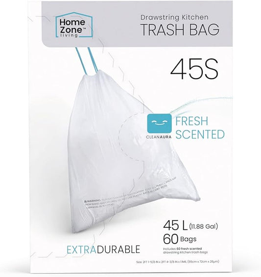 Home Zone Living 12 Gallon Kitchen Trash Bags