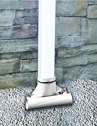 Frost King Automatic Easy-to-Install Downspout Extender for Draining Away Water, Fits All Standard Downspouts (White)