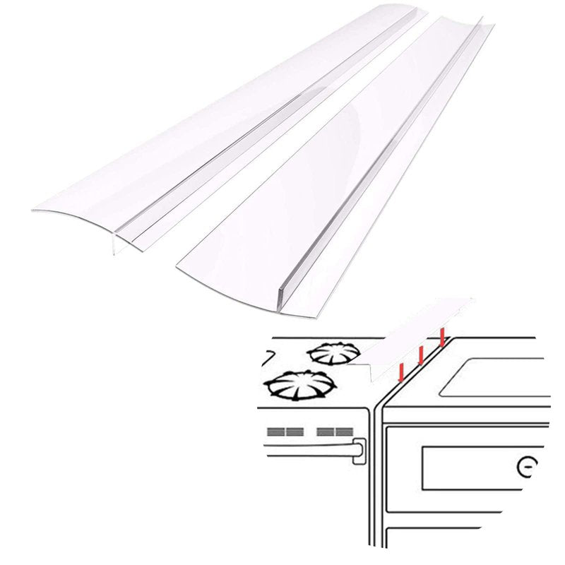 SEVCHY Silicone Stove Gap Covers (2 pack), Oven Gap Filler, Heat Resistant Stove Gap Filler, Seal Gap between Stovetop and Counter, Easy Clean (21 inch, White)