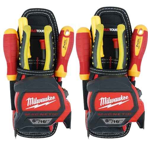 MELOTOUGH Small Tool Pouch Electrican Clip on Tool Pouch,Tool Belt Pouch with Belt Holster Mini Electrican Tool Holder with Sanp Clip