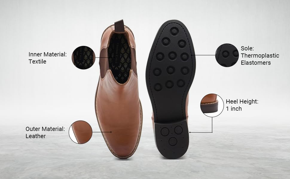 Thomas Crick Men's 'Bateman' Formal Chelsea Boots, Classic, Comfortable and Stylish Boots for Any Occasion, Made with Leather (Black/Black Suede/Tan Suede/Tan)