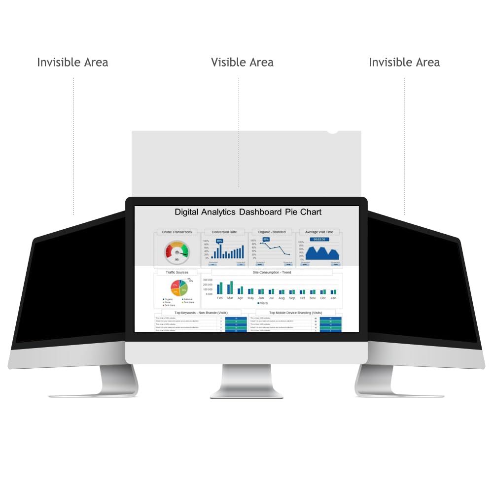 24 Inch - 16:9 Aspect Ratio - Computer Privacy Screen Filter for Widescreen Monitor - Anti-Glare - Protects Eyes from Harmful Glare and Blue Light [WELINC™ Light]