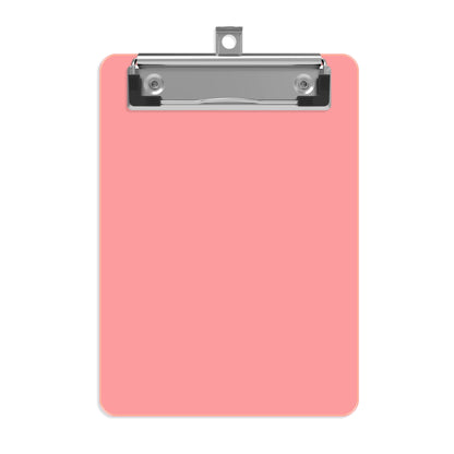 Juvealoe Mini Clipboard, 5 x 7 Plastic Small Pink Colored Clip Boards with Low Profile Clip, Memo Size for Classroom, Teacher, Students, School & Office Supplies
