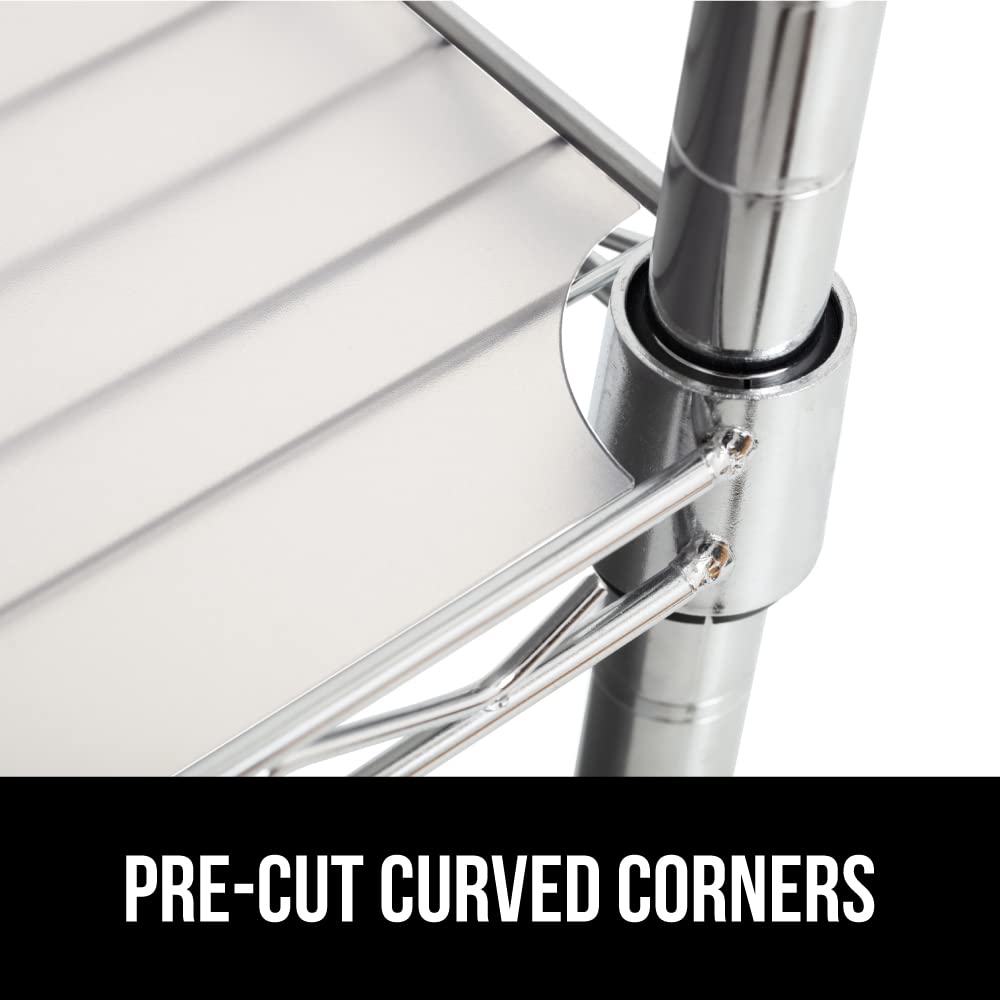 GORILLA GRIP ShelfGuard Wire Shelf Liner Compatible with Amazon Basics Shelving Unit, Set of 3 Waterproof Liners for Organizing Metal Rack Shelves, Kitchen Cabinets, Cupboard, Pantry, 14x24 Clear