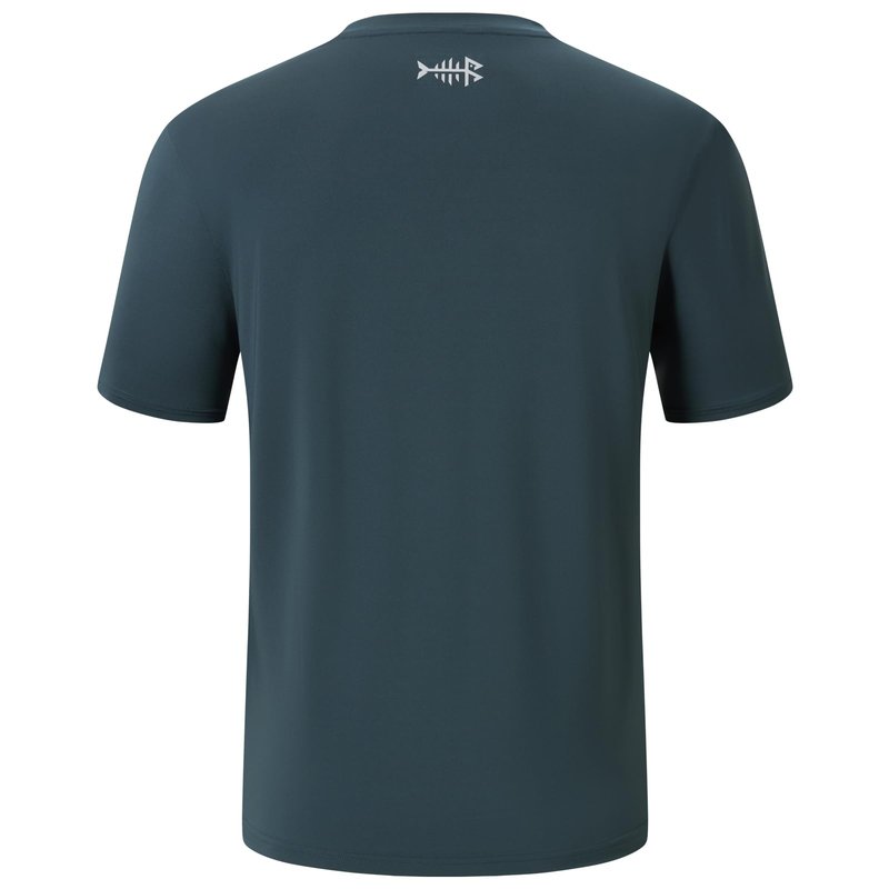 BASSDASH Men’s UPF 50+ Short Sleeve Fishing Shirts Performance Cooling UV Sun Protection Hiking T-Shirts Slate Blue