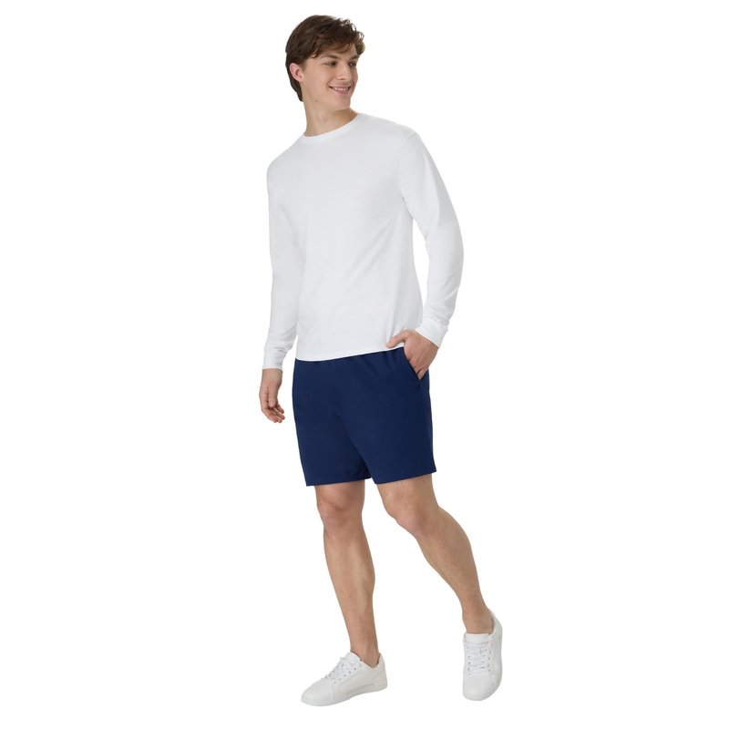 Hanes Men's Jersey Pocket Short Navy 2XL