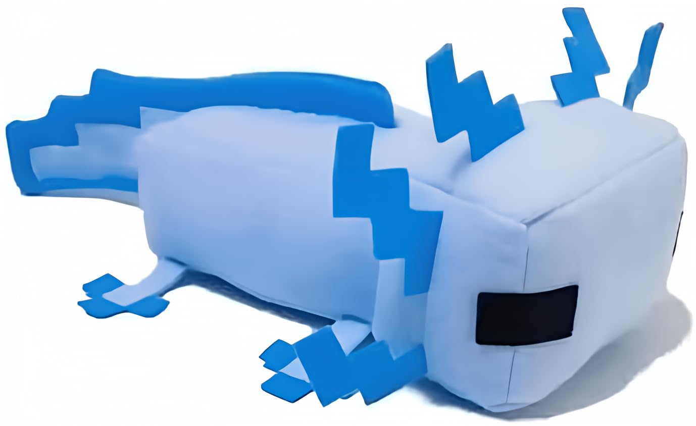 HQRYSH Axolot Plush Stuffed Toy Soft Pillow, Suitable for Video Game Enthusiasts, Children's Birthday Parties, Christmas Holiday Preferred Gift (Blue)