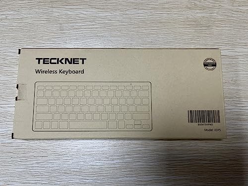 TECKNET 2.4G Wireless Keyboard For Windows/Chrome OS, UK Layout Compact Mini Keyboards, Small Silent Whisper-Quiet Keyboard with 12 months Battery Life (Black)