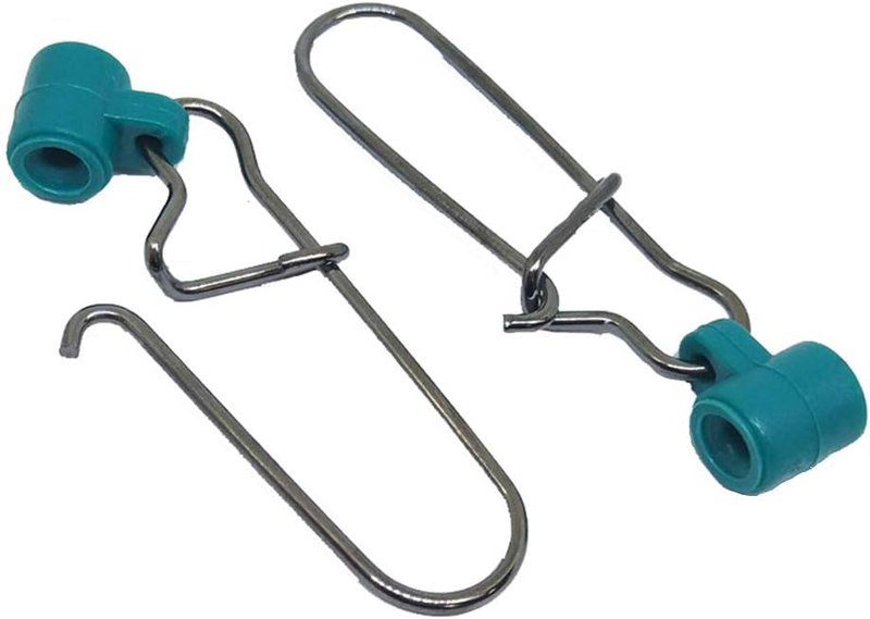 Fishing Line Sinker Slides - High Strength Stainless Steel Duo Lock Snaps | 25/50/100 PCS Tackle Kit