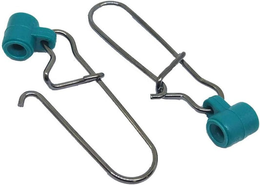 Fishing Line Sinker Slides - High Strength Stainless Steel Duo Lock Snaps | 25/50/100 PCS Tackle Kit