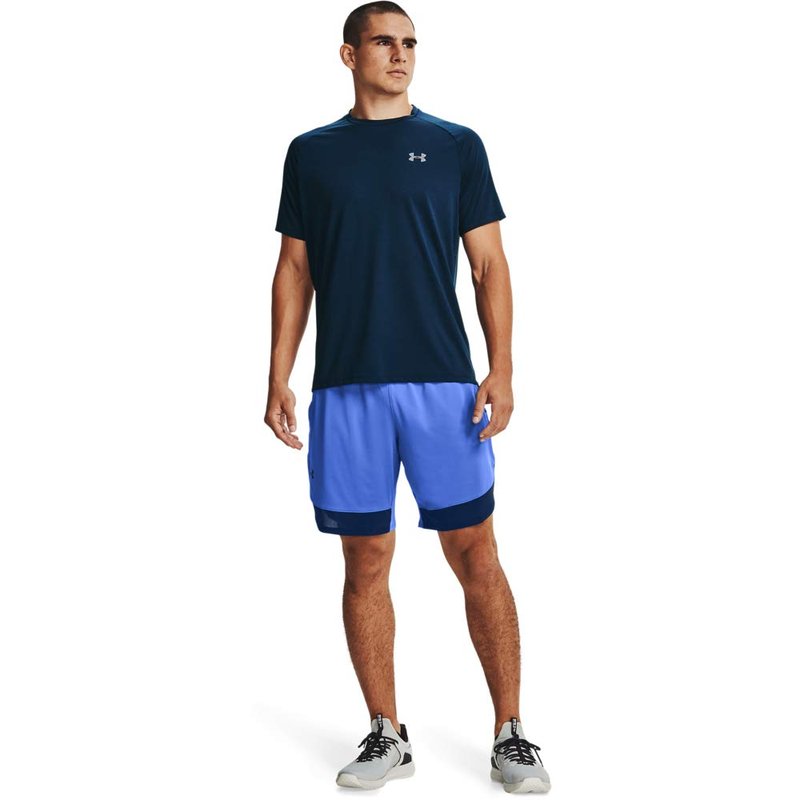 Under Armour mens Tech 2.0 Novelty Short-Sleeve T-Shirt , Academy Blue (408)/Mod Gray , X-Large