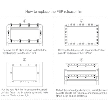 KOYOFEI 6 PCS FEP Film 3D Printer Accessories, FEP Film for ELEGOO Mars 2, Mars 2 Pro, Mars 3, Mars 3 Pro, Mars 4 DLP, Photon Mono, Mono 4K, Halot One, LD-002 LCD Resin 3D Printer 200 x 140 x 0.15mm