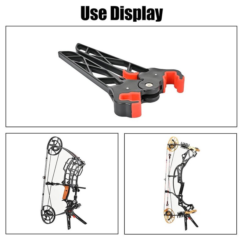 MiOYOOW Compound Bow Stand, Foldable Archery Bow Stand with Jaws Spring Design Archery Accessories for Outdoor Hunting Shooting
