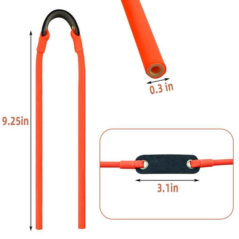 2 Pcs Slingshot Replacement Bands Sets Slingshot Band for Hunting Catapults Outdoor Shooting Shooting Games Elastic Tubular Bands Compatible with Catapult Heavy Pull Slingshot Rubber Replacement Bands