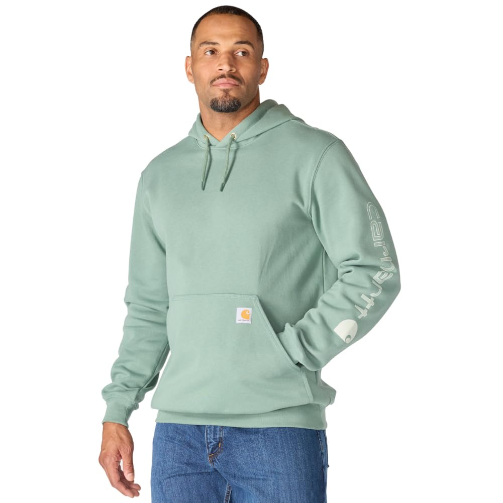 Carhartt Men's Iconic K288 Logo Sweatshirt, Green Slate, Large
