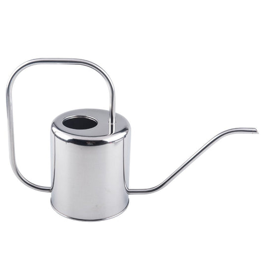 Fasmov 51 Oz Stainless Steel Watering Can Modern Style Watering Pot, Watering Can with Long Spout for Easy Pour, Water Outdoor Garden, Indoor Plant (Silver)
