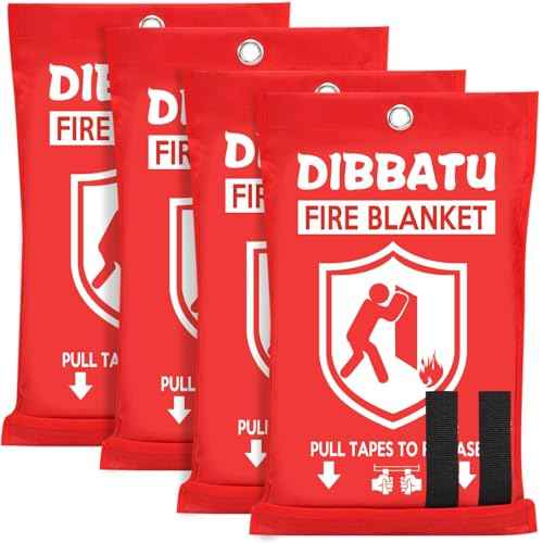 DIBBATU Fire Blanket for Home and Kitchen, Fire Blankets Emergency for Home, Emergency Fire Blankets Retardant for House, Fireproof Blanket, Survival FireBlanket for Kitchen,Fireplace, Grill, BBQ