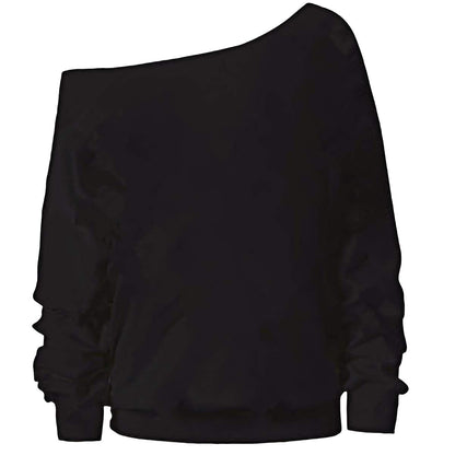 It's Just a Bunch Of Hocus Pocus Sweatshirt Women Halloween Off The Shoulder Tops Funny Graphic Pullover Top Black