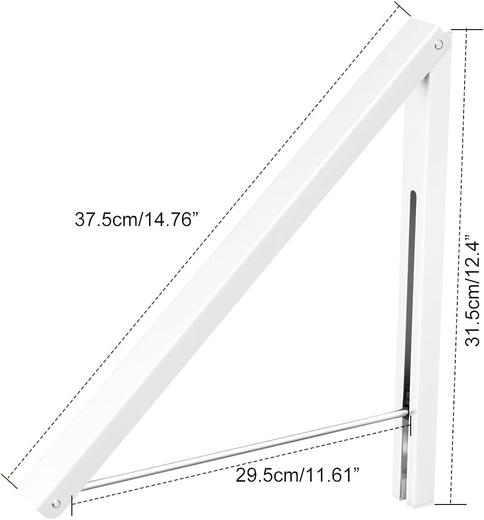 Anjuer Drying Rack Wall Mounted Clothes Hanger Folding Wall Coat Racks Aluminum Home Storage Organiser Space Savers