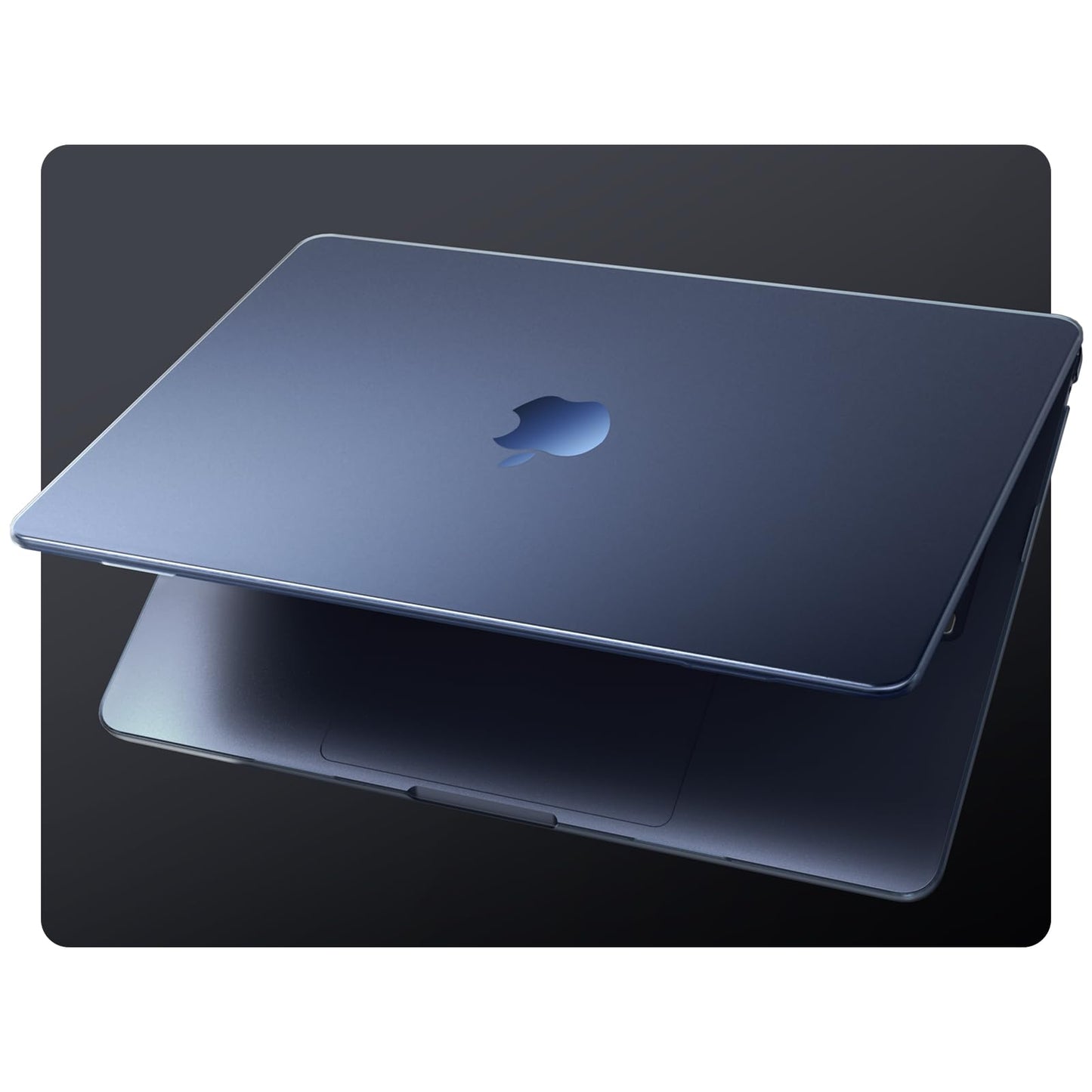 EooCoo Compatible with MacBook Air 13 inch Case 2025 M4 2024 M3 2022 M2 Hard Shell for Mac Book Air 13.6" A3240 A3113 A2681 Matte Midnight Cover [Original Midnight] Ultra-thin Invisible Translucent