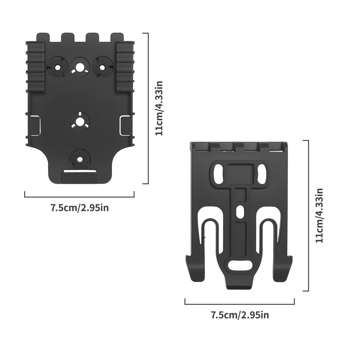 QLS Quick Locking System Kit,Tactical Modular Holster Adapter with QLS kit,Drop Leg Holster Adapter Mount with Locking Fork and Receiver Plate