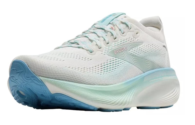 Brooks Women’s Adrenaline GTS 25 Supportive Running & Walking Shoe, White/Sea/Aqua, 11 Wide
