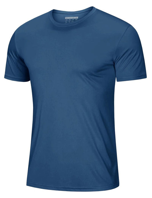 Mens Short Sleeve T Shirts UPF 50+ Shirt Sun Protection T-Shirts Rash Guards Gym Shirts Workout Quick Dry T-Shirt Blue Grey