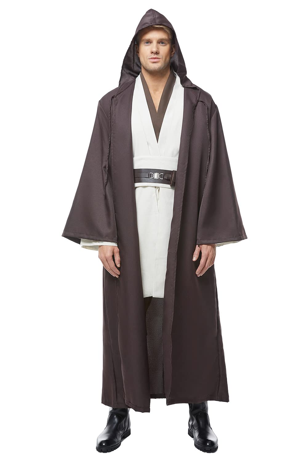 Men's Tunic Cosplay Costume Adults Outfits Halloween Robe Hooded Uniform Full Set