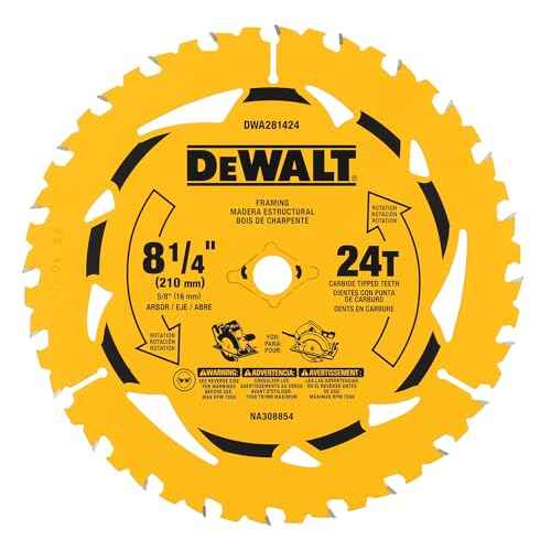 DEWALT 8-1/4 in. 24T Circular Saw Blade (DWA281424)