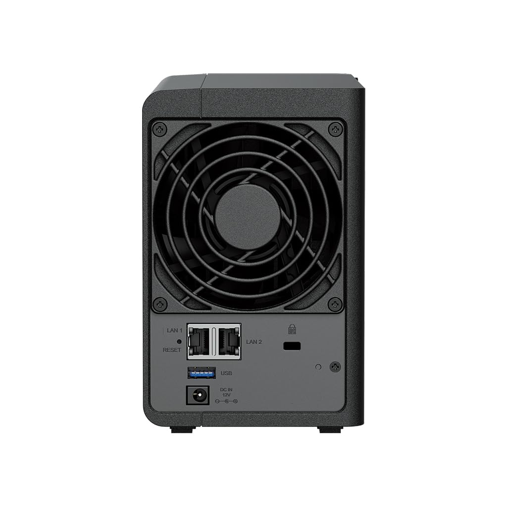 Synology DiskStation DS224+ NAS Server with Celeron 2.0GHz CPU, 6GB Memory, 36TB HDD Storage, 2 x 1GbE LAN Ports, DSM Operating System
