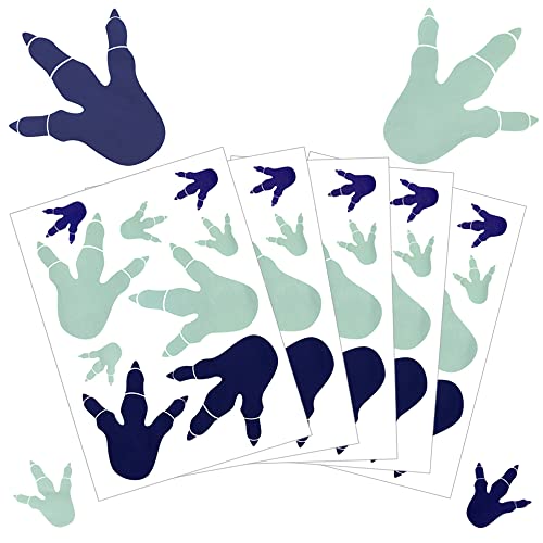 45 PCS Dinosaur Footprint Stickers Wall Decals Dinosaur Feet Floor Vinyl Decals for Bedroom Nursery School Dance Studio Decoration