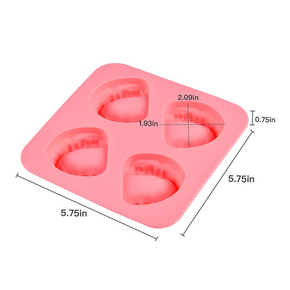 Milkary 4 Pack Ice Cube Trays, Teeth Silicone Ice Mold Denture, Large Reusable Ice Trays Funny Gag Gift for Dentist Party Favor on April Fool's Day Father’s Day Halloween- BPA Free
