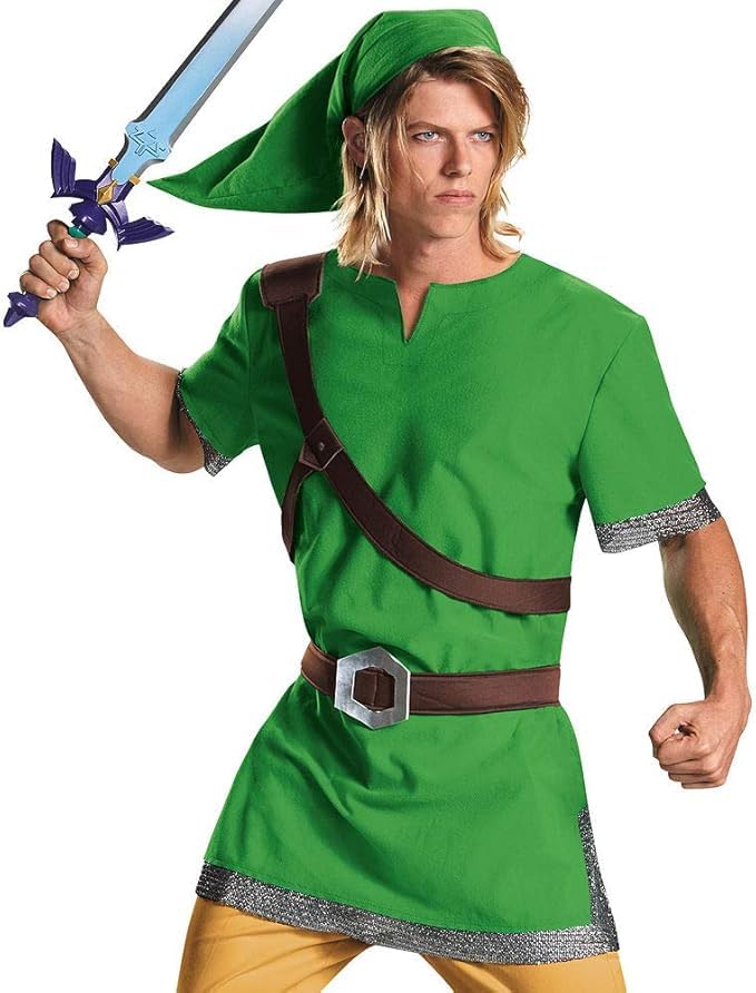 Disguise Men's Link Classic Adult Costume, Green, Medium